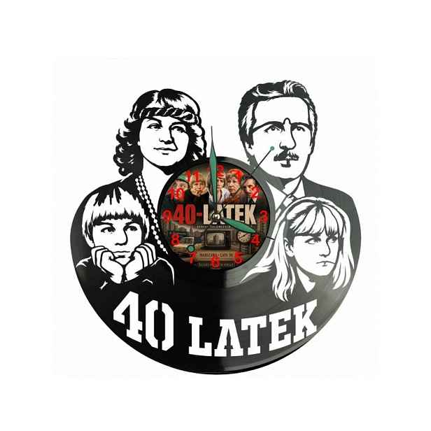 40letý Dárek Originální dekorace do domu Hodiny z vinylové desky
