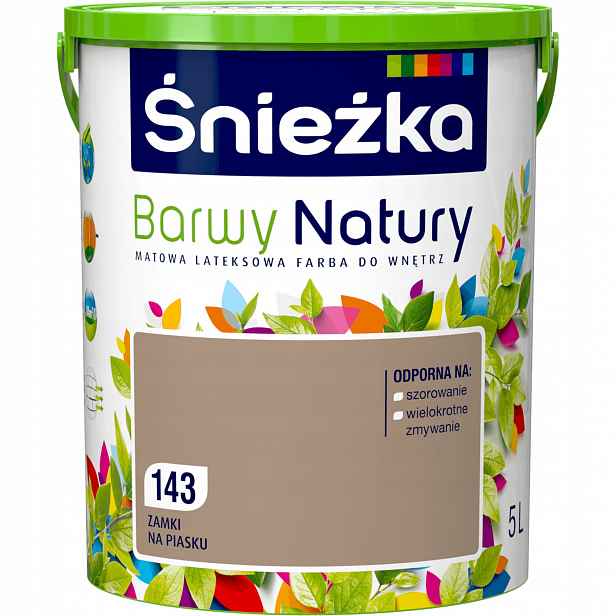 Barva na stěny Śnieżka Barvy přírody 5L Zámky na písku 143