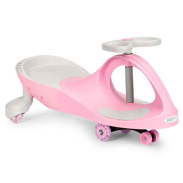 Dětské odrážedlo PLAY ECOTOYS s LED koly růžové