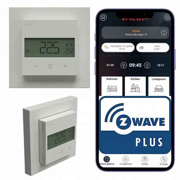 Heatit Z-Temp3 Termostat Z-Wave Bílý bezdrátový pro ohřev vody