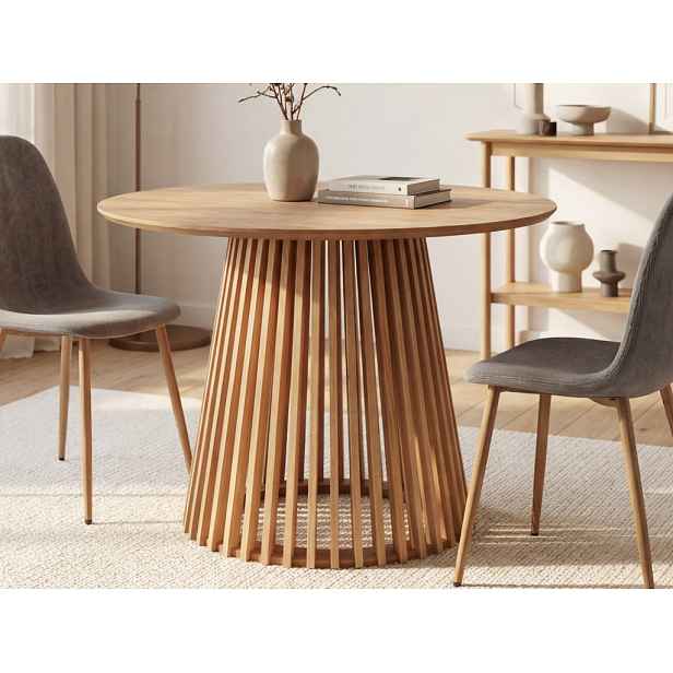 Kulatý jídelní stůl Siluet 100 cm, světlý jasan