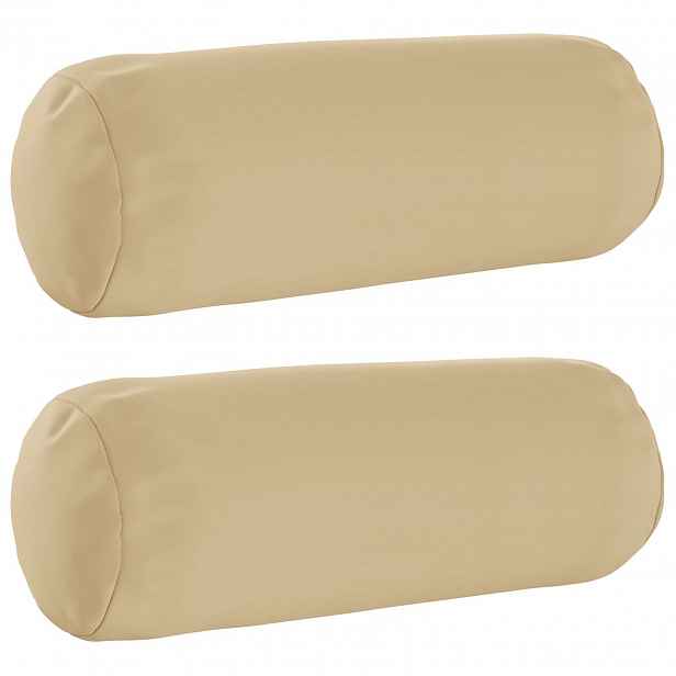 vidaXL Povlak na polštář 2 pcs HEERLEN Béžová Ø 15 x 40 cm Polyester