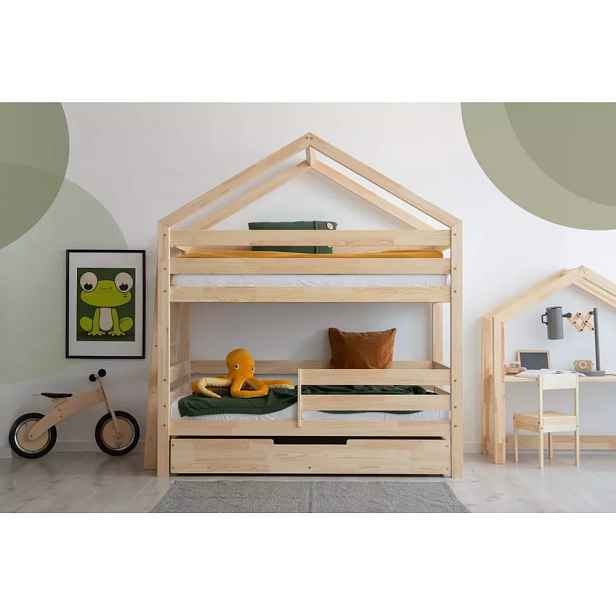 Dětská postel s úložným prostorem s roštem v přírodní barvě 90x180 cm DMPB – Adeko