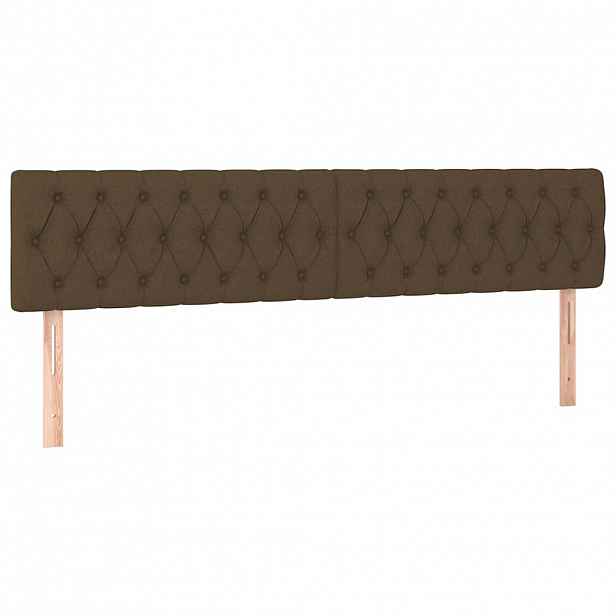 vidaXL Čela postele tmavě hnědá 180x7x78/88 cm látka