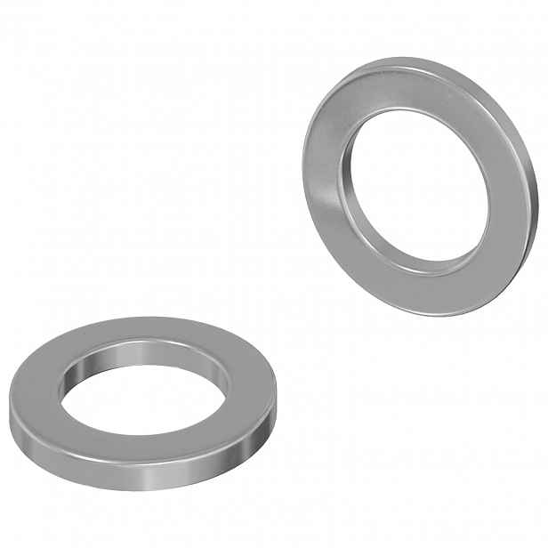 vidaXL Podložky 2 ks Stříbrná 10 x 10 x 1,2 mm Ocel
