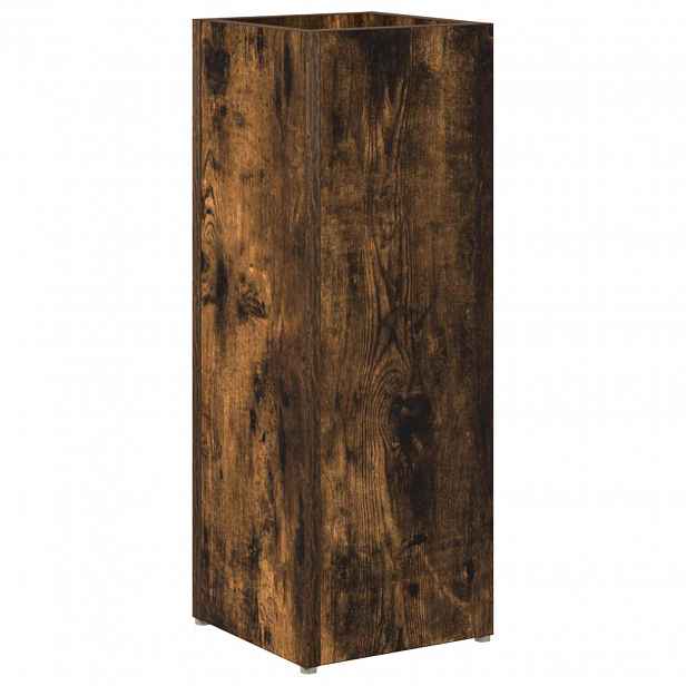vidaXL Stojan na slunečníky s úložištěm Kouřový dub 20 x 20 x 55,5 cm