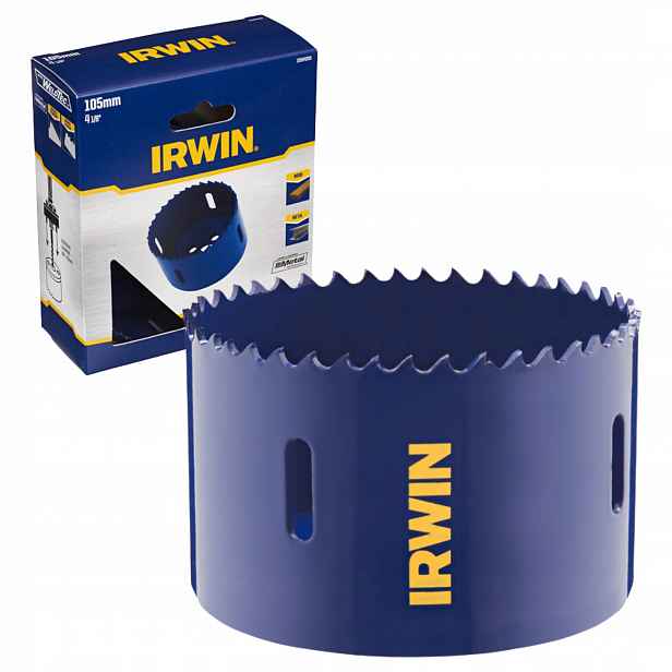 Korunkový Vrták bimetalová Irwin 105 mm na ocel, dřevo, hliník, kovy