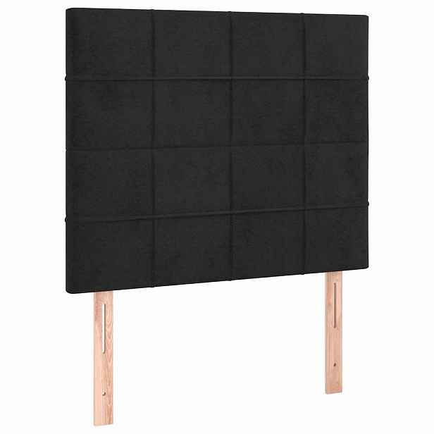 vidaXL Čelo postele černé 90x5x118/128 cm sametové