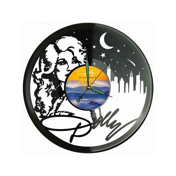 Dolly Dárek Parton Vinyl Nástěnné hodiny Vinylová deska Unikátní dekorace