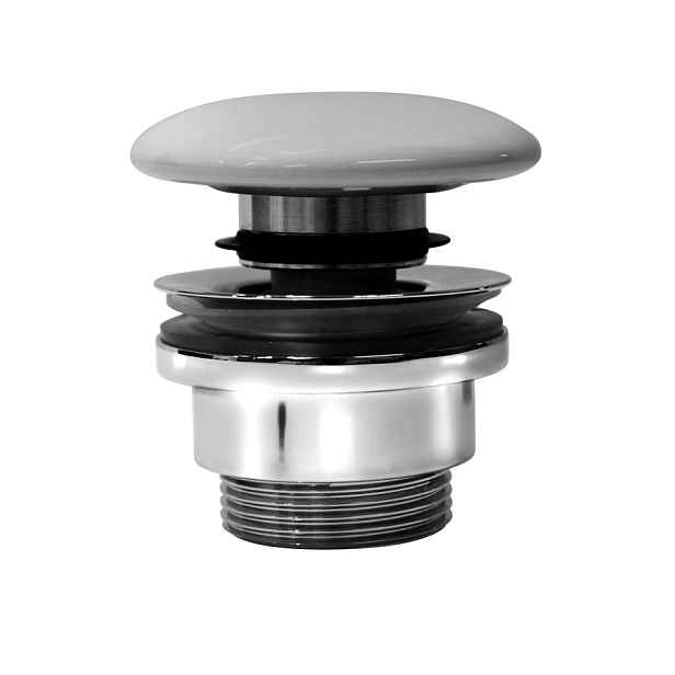 GSI umyvadlová výpust 5/4“, click-clack, keramická zátka, 5-65mm, bílá mat