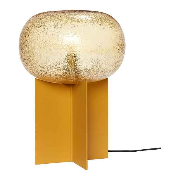 Oranžová stolní lampa se skleněným stínidlem (výška 36 cm) Podium – Hübsch