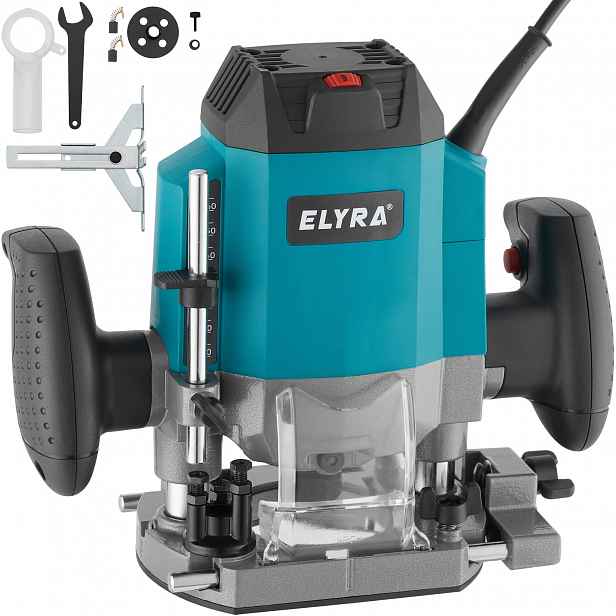 TEMU Elektrický frézkař, multifunkční zastřihovač, gravírovací stroj na dřevo, 1200W, kompatibilní s 6mm a 8mm zásobníky, 12000-30000 ot/min s