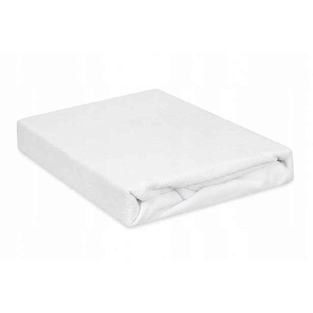 Froté prostěradlo s gumou prémiové silné 160x200 bílé
