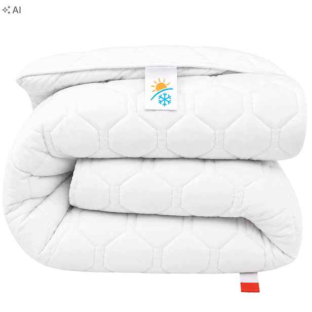 Přikrývka 200x200 CM Celoroční Antialergická Bílá Prošívaná Polský