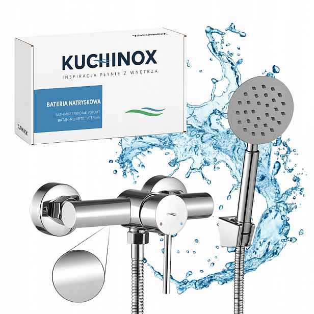 Sprchová baterie Noia nástěnná chrom, včetně sprchové soupravy
