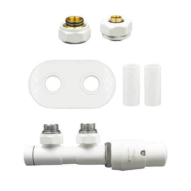 Termostatický ventil 50 mm Twins bílý pravý Pex All in One