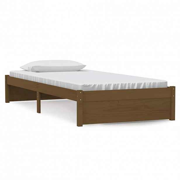 vidaXL Rám postele medově hnědý masivní dřevo 90 x 190 cm jednolůžko