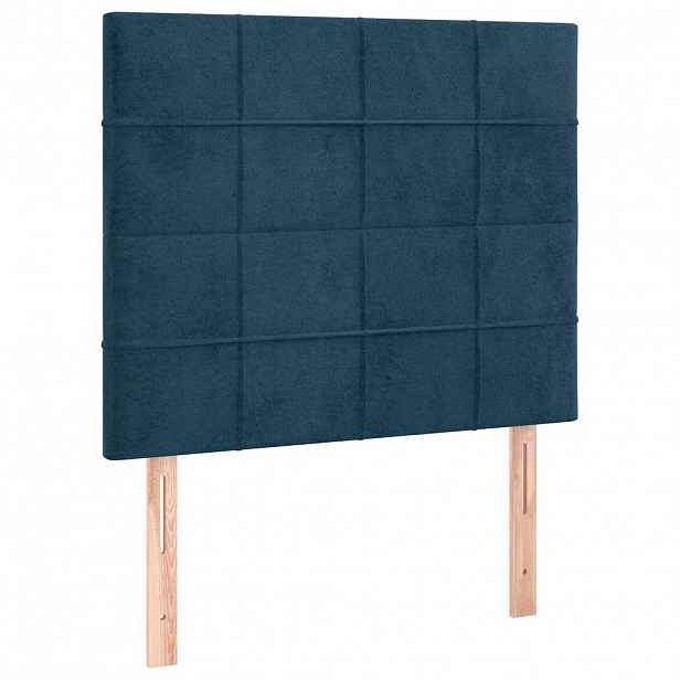 vidaXL Čelo postele tmavě modré 90x5x118/128 cm sametové