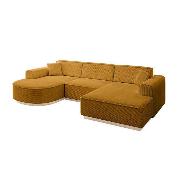 ALTDECOR SEDACÍ SOUPRAVA ve tvaru U ARRIO-U1 303x171x83 Hořčicová Manšestr