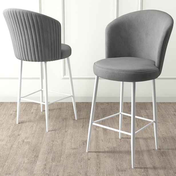 Bar Stool Set (6 Pieces) Alte - Grey, White