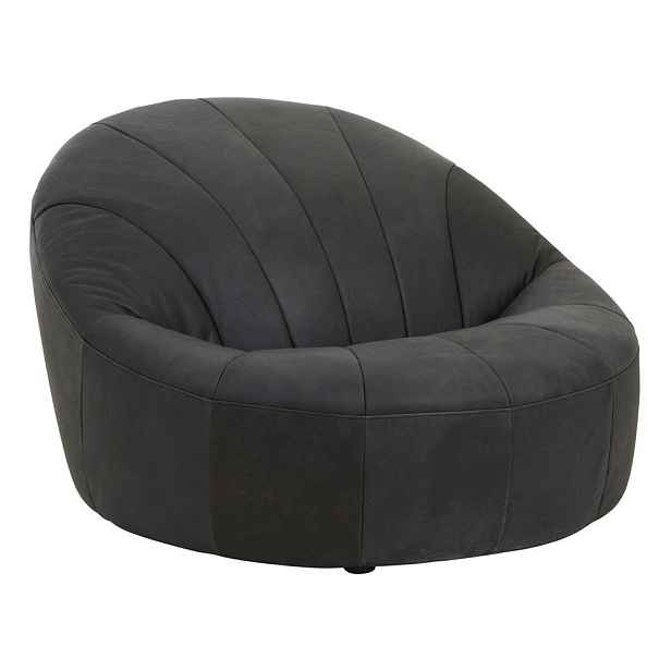 Černé kožené křeslo Hoxton – Premier Housewares