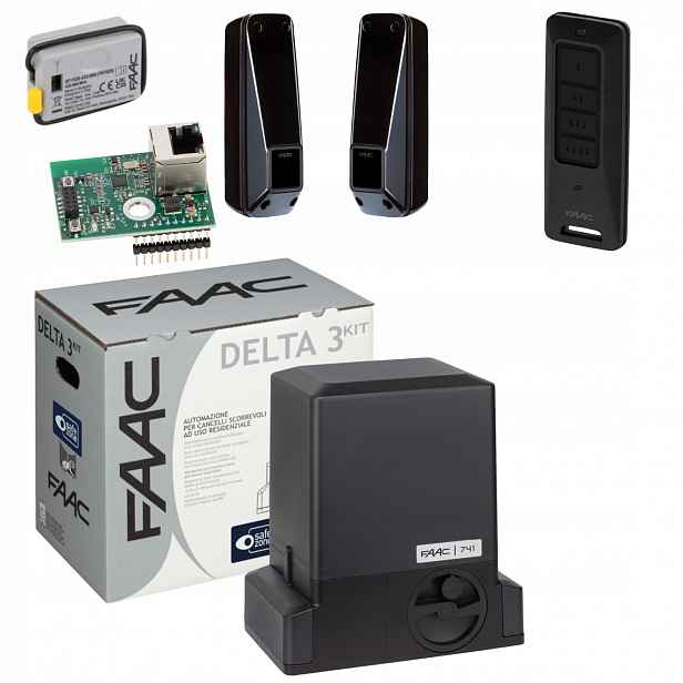 Faac DELTA3+ Smart WiFi Xwbl+ Lampa Xled pohon posuvné brány automat