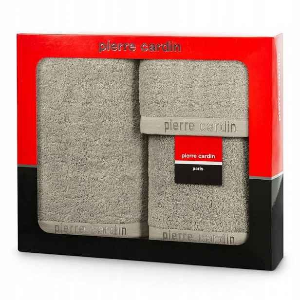 Sada ručníků v krabičce Evi 3dílná béžová světlá 430 g/m2 Pierre Cardin