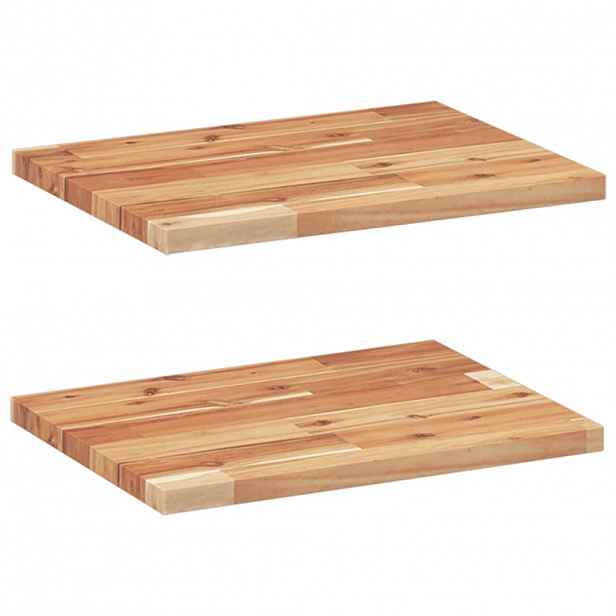 vidaXL Plovoucí police 2 ks 60 x 30 x 2 cm olejované akáciové dřevo