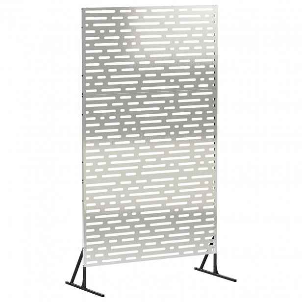 vidaXL Obrazovka pro soukromí 100 x 50 x 180 cm Nerezová ocel Stříbrná