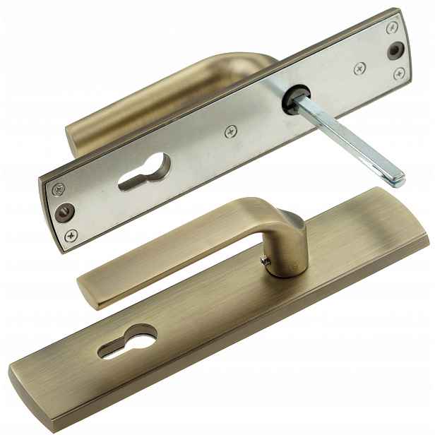 Klika Pro Vnější Dveře Lambda 72 mm Vložka Patina