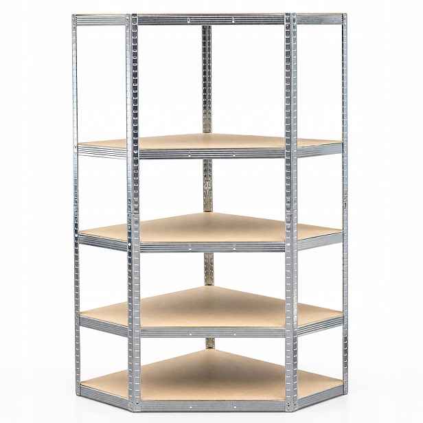 Skladový regál Rohový kovový 180 x 90 x 40 180 x 90 x 40 175 kg Police 6 mm