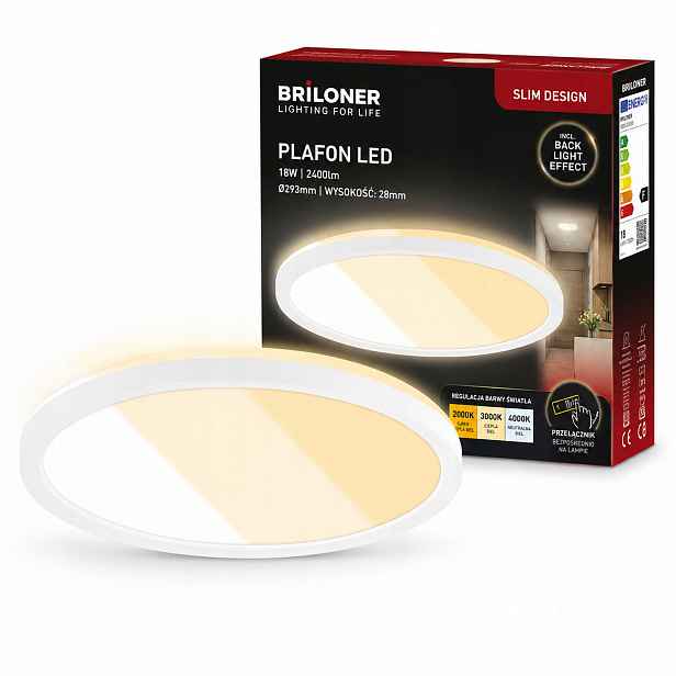 stropní svítidlo Led stropní svítidlo 18W 2400lm regulace barvy Slim chodba kuchyně