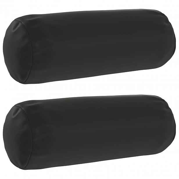 vidaXL Povlak na polštář 2 pcs HEERLEN Černá Ø 15 x 40 cm Polyester
