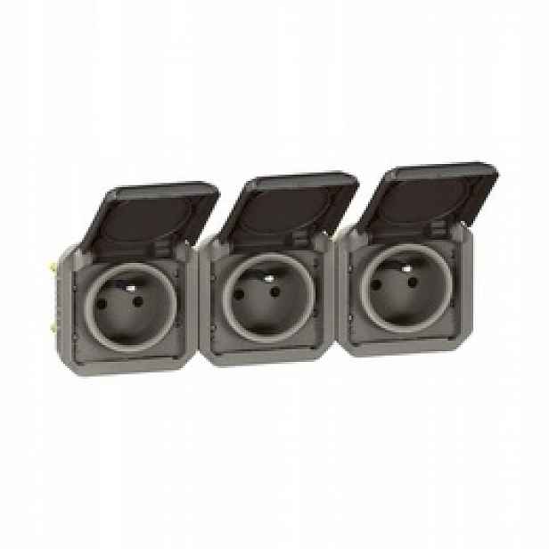 Nové Plexo Horizontální zásuvka, mechanismus 16 A 250 V~ antracit Legrand 069844L