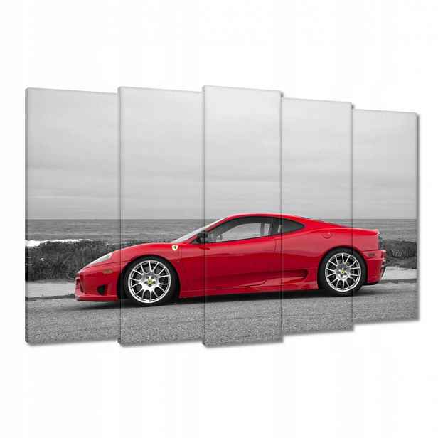 Obrazy 150x95 Červené ferrari na pláži