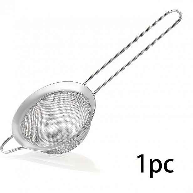 TEMU 8.0 cm kuchyňské síto, jemné sítko, ruční nerezové síto, koktejlové sítko, filtr na čaj-kávu-sok, sítko na potraviny s rukojetí