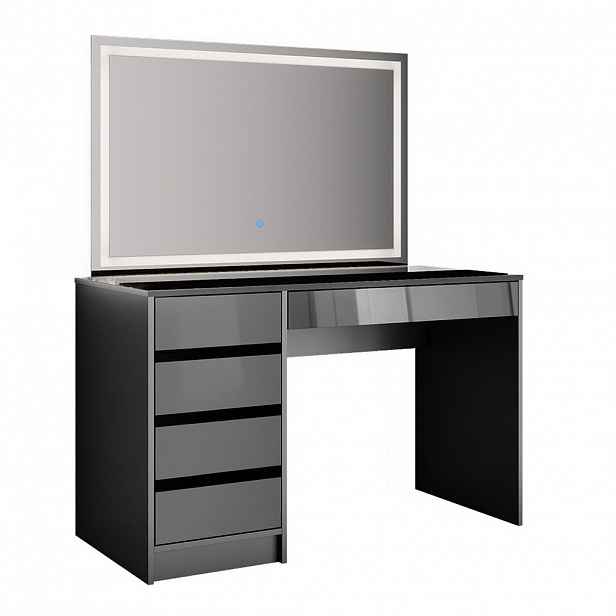 Vicco TOALETNÍ STOLEK Sherry Antracit 120 cm se zrcadlem LED