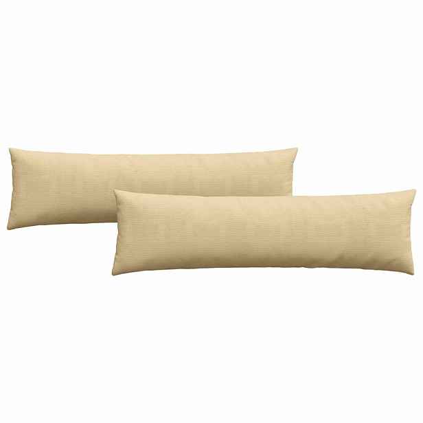 vidaXL Pohovkové polštáře 2 pcs Šedozelená 145 x 40 cm Žebrovaná látka