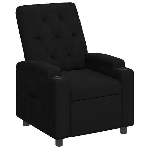 vidaXL Polohovací křeslo Černá 75 x 95 x 101 cm Textil