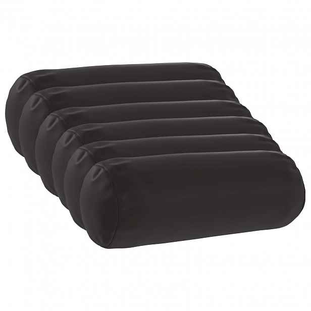 vidaXL Povlak na polštář 6 pcs HEERLEN Černá Ø 15 x 40 cm Polyester