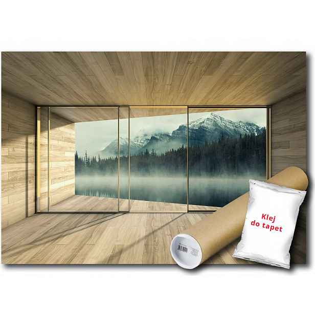 Vinylová fototapeta Les Hory Okno Terasa 208x146