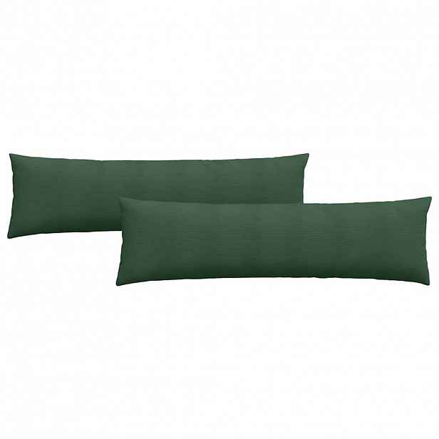 vidaXL Pohovkové polštáře 2 pcs Tmavě zelená 145 x 40 cm