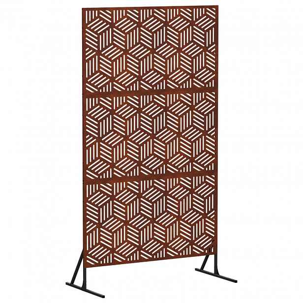 vidaXL Obrazovka pro soukromí 100 x 50 x 180 cm Rezavá