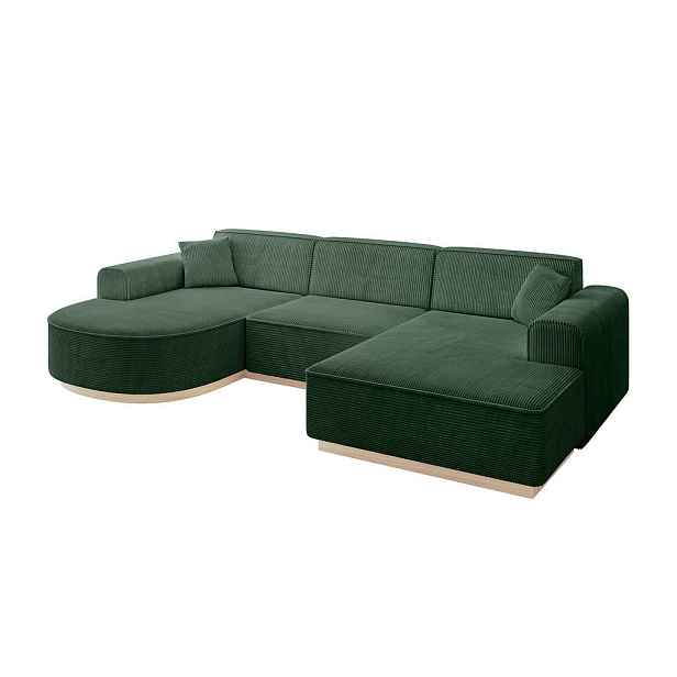ALTDECOR SEDACÍ SOUPRAVA ve tvaru U ARRIO-U1 303x171x83 Zelená Manšestr
