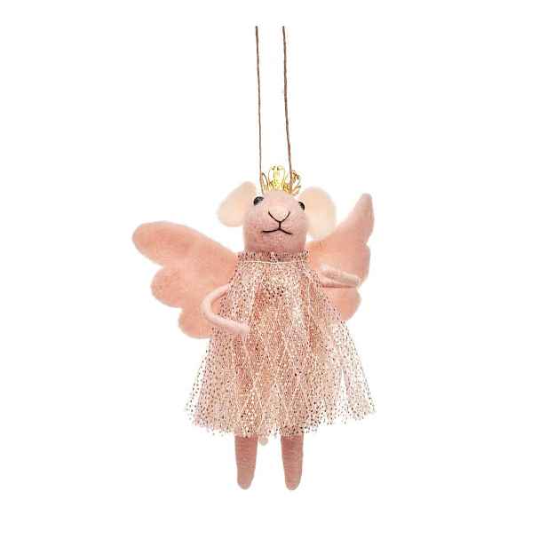 Textilní ručně vyrobená vánoční ozdoba 13 cm Princess Fairy Mouse – Sass & Belle