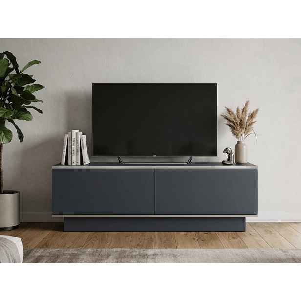 TV stolek ALVIN 135 cm, antracit/stříbrná