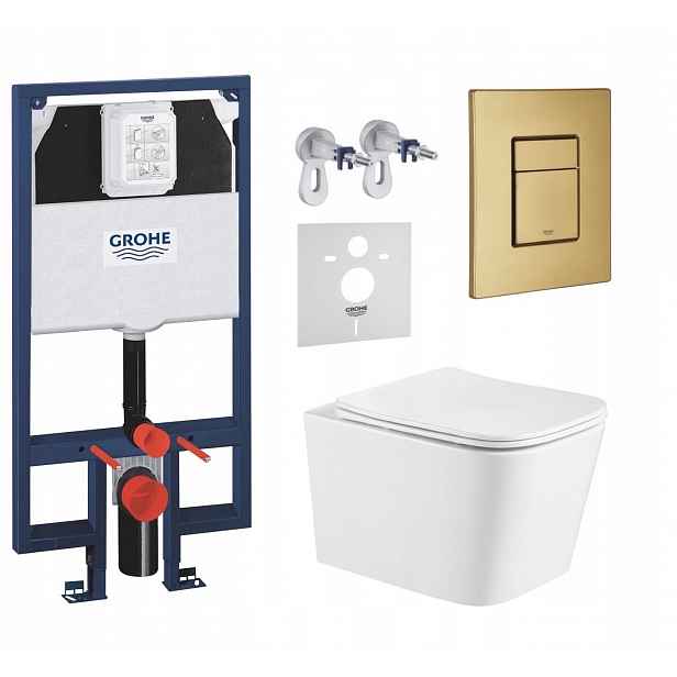 7v1 Sada Wc, Stelaz Grohe Slim Wc Mísa Imprese Tornado Tlačítko