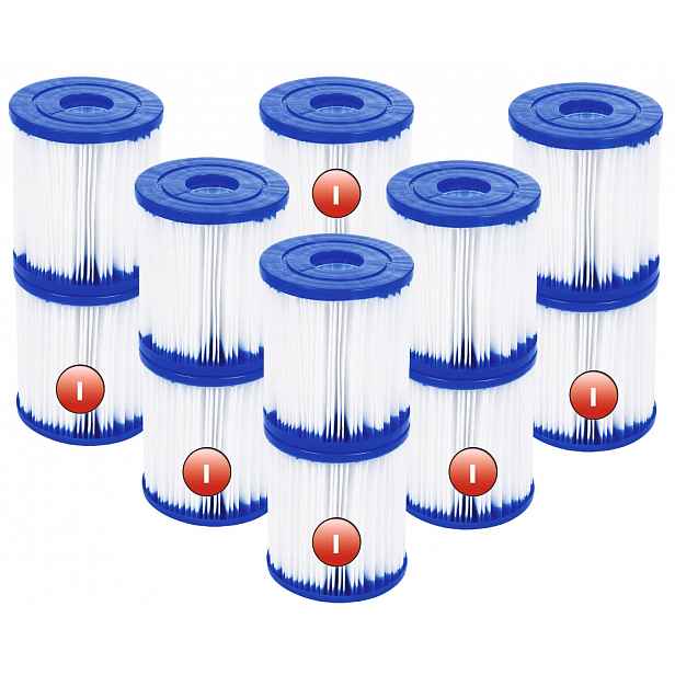 12 x Filtr Bazénového Čerpadla Bestway Filtry Filtrační Vložka 58093 Typ I