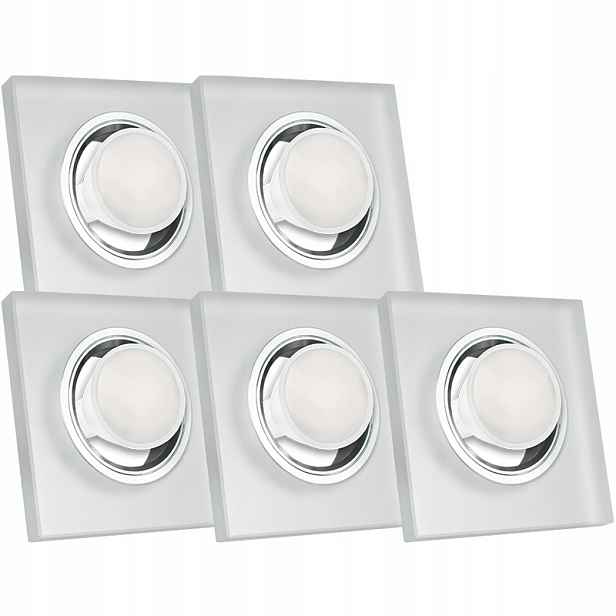 5X Skleněná Zapuštěná Lampička S Velmi Silným Sklo 7W Led Žárovka
