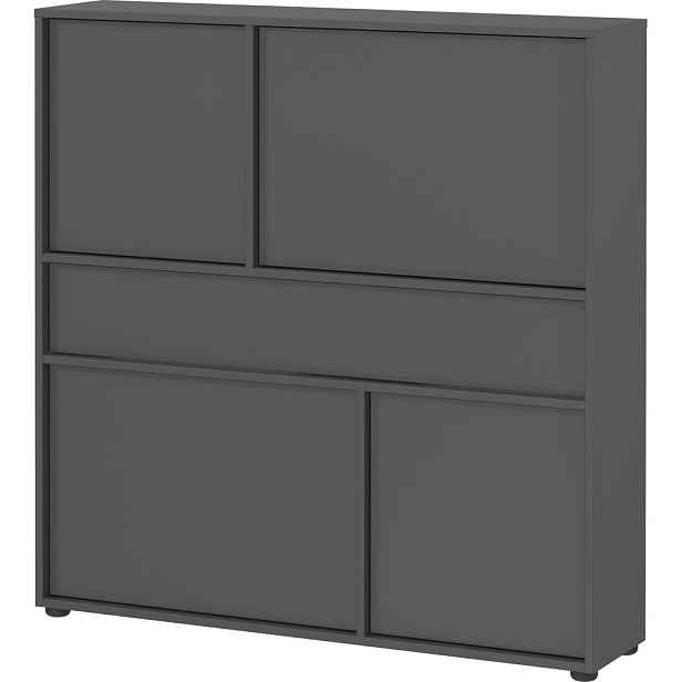 Antracitová skříňka 105x108x25 cm Ameca 2.0 – Germania